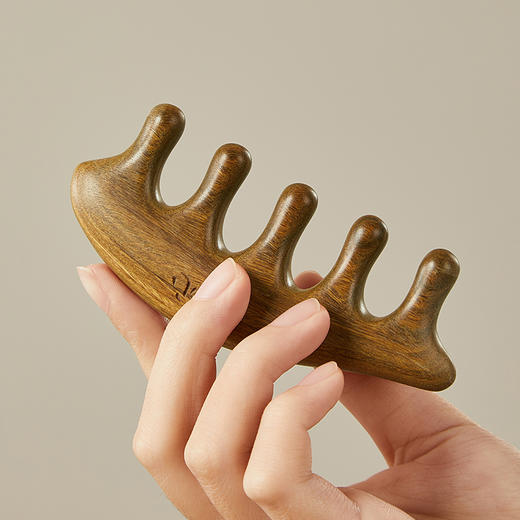 初心| 摸鱼梳按摩梳绿檀 商品图3