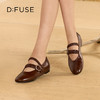 Dfuse迪芙斯2026春季新款圆头不对称褶皱袢带平跟玛丽珍单鞋DFE1111045 商品缩略图2
