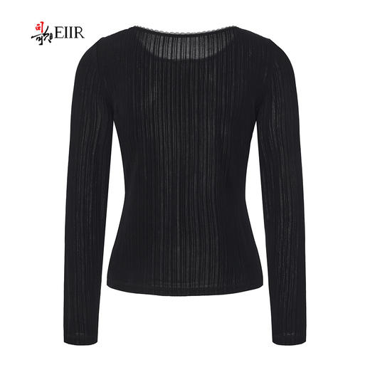 司歌弹力醋酸打底衫圆领长修上衣女T901291X 商品图3