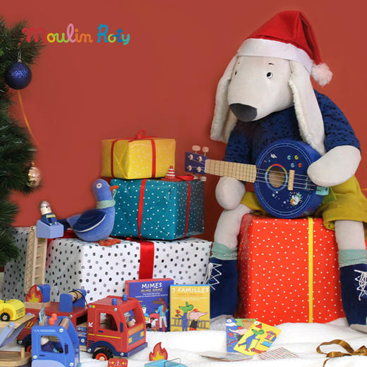 Moulin Roty  班卓琴 小狗普斯和皮鲁系列 弹奏乐器玩具 适合3岁+ 音律启蒙 法国品牌 -684090 商品图3