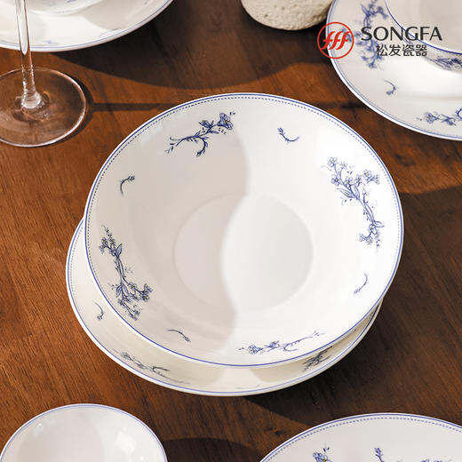 28头蓝星风铃骨瓷釉中餐具 商品图9
