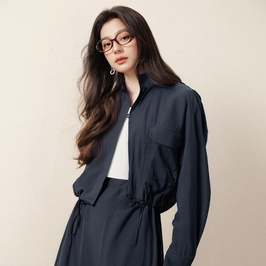 【商场同款】诗凡黎休闲工装短外套25秋新款抽绳上衣女3G7210901 商品图0