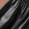 丁摩 新款秋装真皮皮裤女士高腰时尚绵羊皮直筒弯刀垂感拖地阔腿裤5ZF-2420 商品缩略图2
