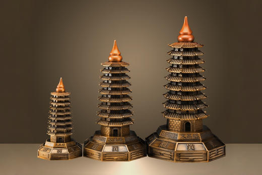 纯铜文昌塔摆件，旺文益智，九层/十三层 商品图0