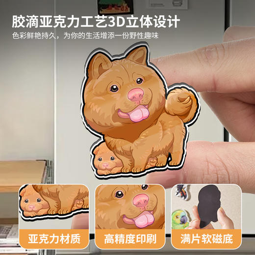 冰箱贴 狗狗主题 磁吸 Q版 卡通 犬狗萌宠 动物周边 super rep超爬正版【48小时发货】 商品图4