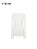hidemi副线小h 匹马棉简约圆领修身卷边打底长袖T恤 商品缩略图7