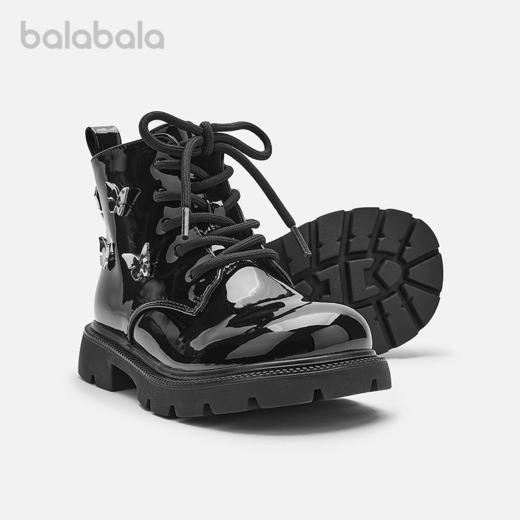 巴拉巴拉童鞋儿童休闲鞋女童春秋蝴蝶装饰时尚靴子潮流个性马丁靴 商品图1