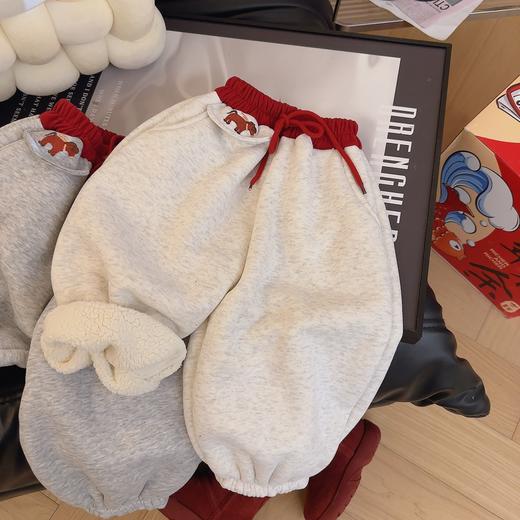 【🧨马到福来~亲子款加厚羊驼绒】冬季加绒裤儿童卫裤新款休闲运动裤聚 商品图3