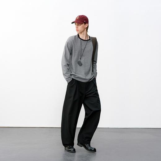 714street细条纹圆领长袖T恤 商品图2