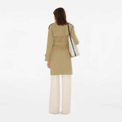 BURBERRY 巴宝莉 女士中长款格纹领 Castleford 风衣 卡其色 8111564 C2981 商品图5