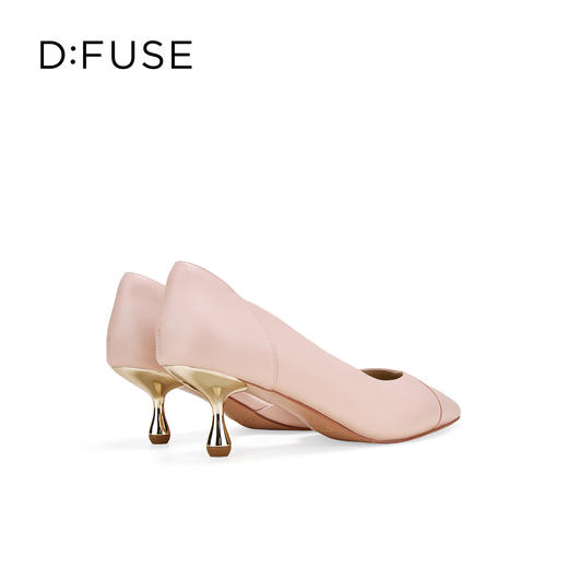 Dfuse迪芙斯2026春季新款尖头中空细跟柔软羊皮通勤高跟单鞋女鞋DFE1114020 商品图8