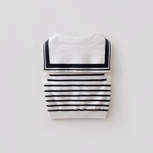 马克珍妮海军学院女童条纹针织背心2026年春装新款560288 商品图2