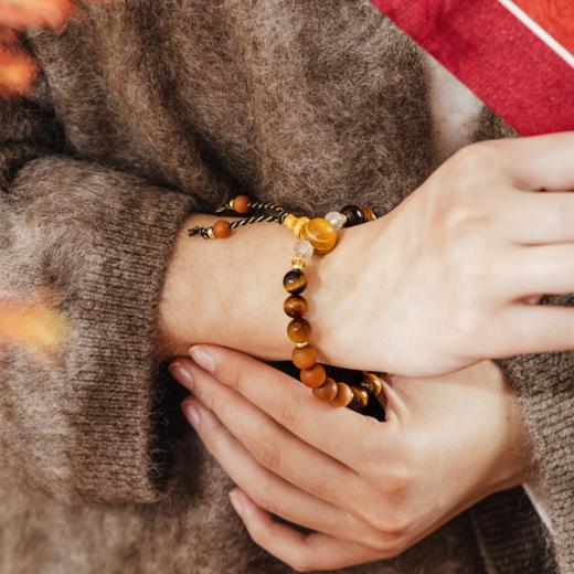 丙午飞腾马年吉运珠手串|黑金配色搭配五行相生，男女老少戴都好看 商品图3