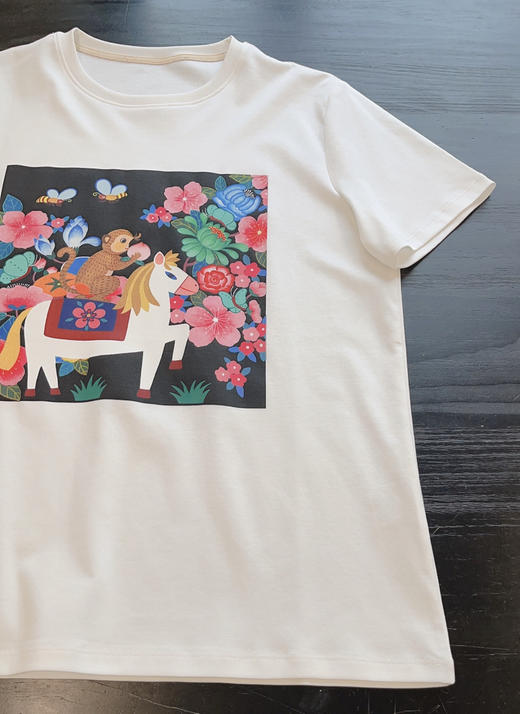 16-3渠道货  小禾 马年限定 马上封侯 新春氛围 圆脸短袖T恤 商品图8