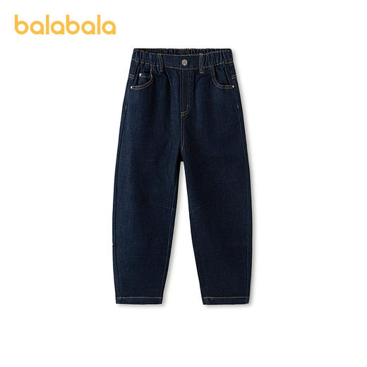 巴拉巴拉童装男童裤子儿童牛仔裤春装中大童宽松直筒长裤时尚百搭 商品图4