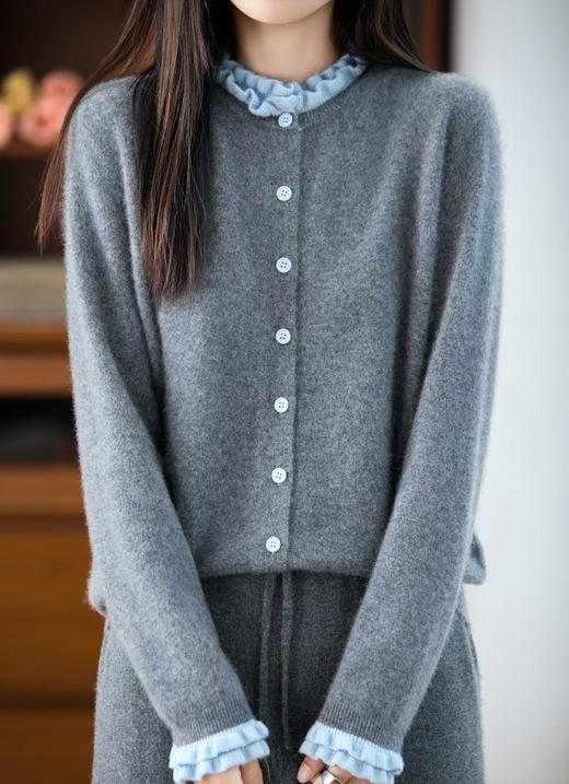 温柔木耳花边100%纯羊毛软糯毛衫 商品图4