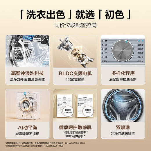 海尔（Haier）滚筒洗衣机单洗全自动 懒人超薄小型家用10公斤 1.11洗净比变频电机25DW 商品图2