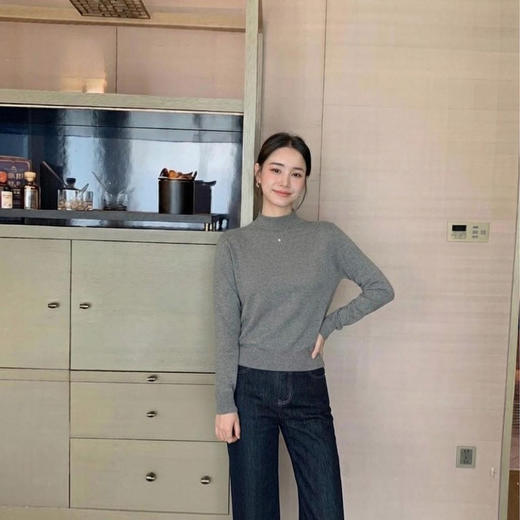 【半高领】百搭微宽松套头针织打底衫 商品图3