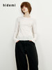hidemi副线小h 匹马棉简约圆领修身卷边打底长袖T恤 商品缩略图2