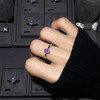 【独特设计❗️时尚百搭】小红书爆款极简风紫色水滴闪钻戒指高级感小众精致食指戒指。jc 商品缩略图2