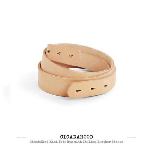 意大利植鞣皮肩带（Cicadahood 日本重磅帆布迷你托特袋配件） 商品图0