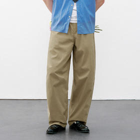 714street轻薄空气感立体廓形弯刀长裤2026春季潮牌宽松休闲裤男