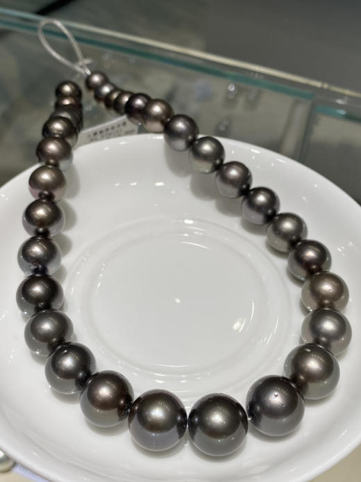 【私席真珠·新年盛宴】大溪地珠链 圆 有瑕 珠光超好 商品图1