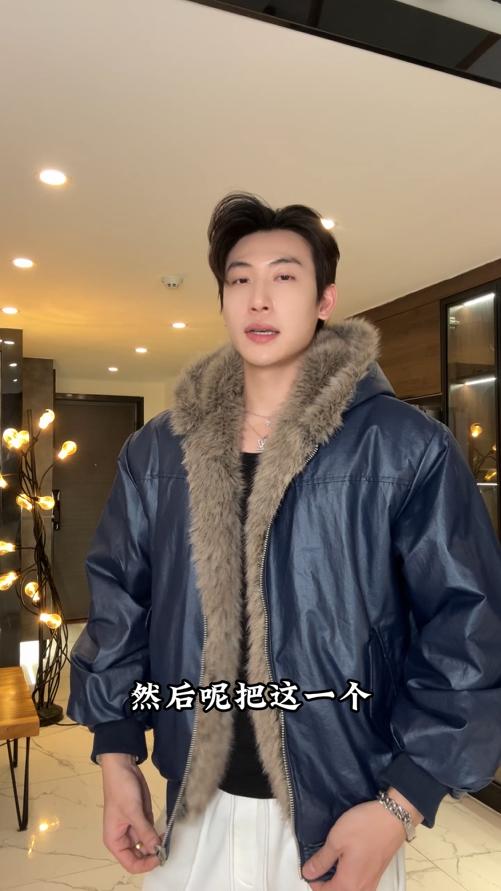 3366SDSA男士秋冬新款痞帅男装美式复古双面可穿连帽夹克百搭时尚外套 商品图0