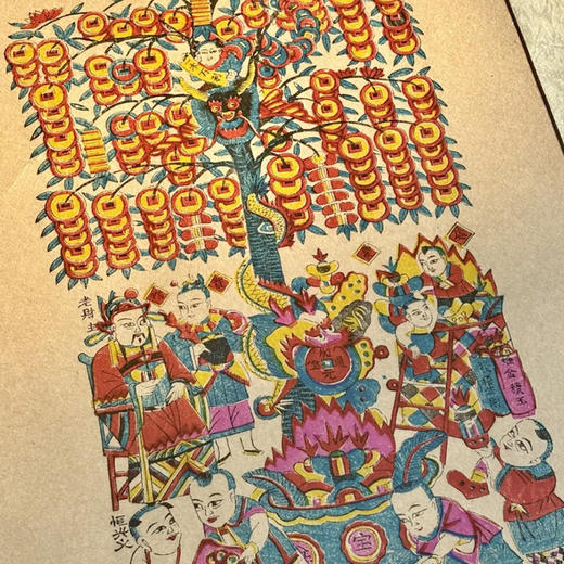 2026非遗手工年画 杨家埠年画 非遗老师亲制 带亲笔签名收藏证书 赠贴纸、礼筒 商品图3