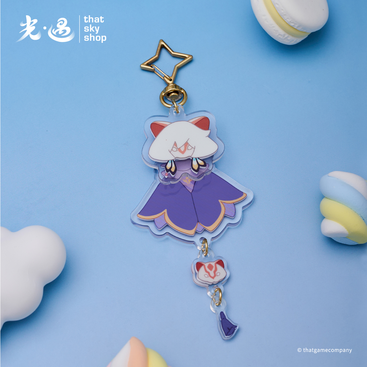 光遇亚克力可晃钥匙扣 - 鼬鼠面具