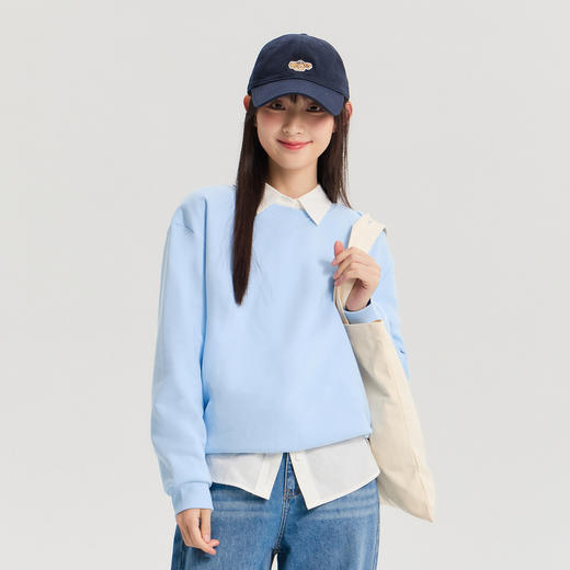 笛莎Deesha青少年女童卫衣2026春季女童圆领前后双面穿卫衣 商品图3