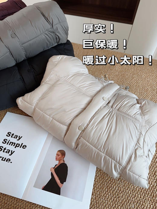 经典泡芙短款连帽羽绒棉服 商品图5