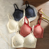 A1-【A-C杯】【甜美少女感 法式碎花蕾丝】舒适自然聚拢新年红无感内衣女文胸  花漾绯色/蕾丝物语 商品缩略图7