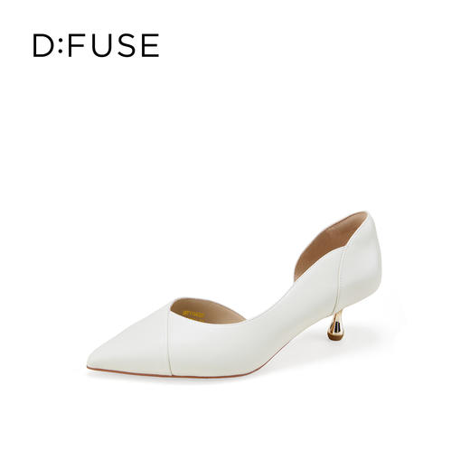 Dfuse迪芙斯2026春季新款尖头中空细跟柔软羊皮通勤高跟单鞋女鞋DFE1114020 商品图10