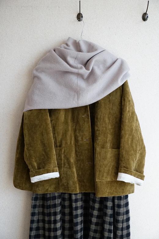 apuntob复古绿棉麻外套 商品图12