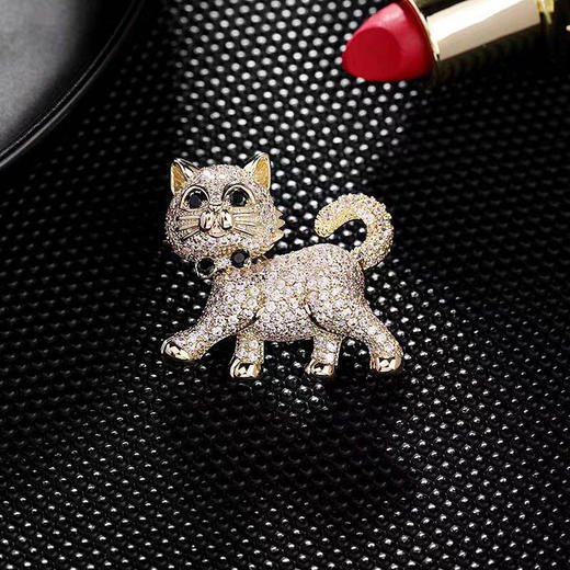 丁摩 日韩萌系可爱小猫胸针女猫咪衣饰胸花复古文艺物件 5ZF-0281 商品图3