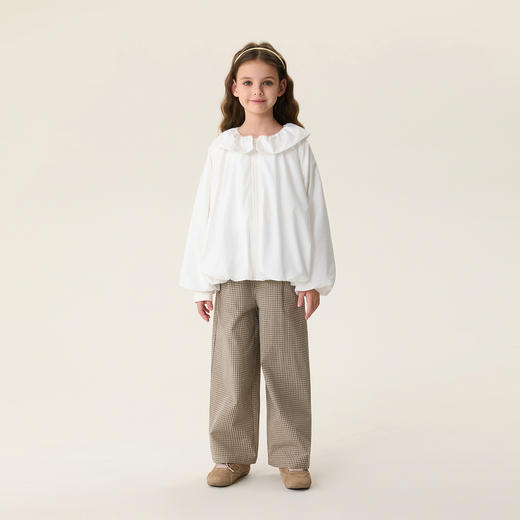 马克珍妮 复古格纹女童Miu系直筒裤2026年春装新款560200 商品图2