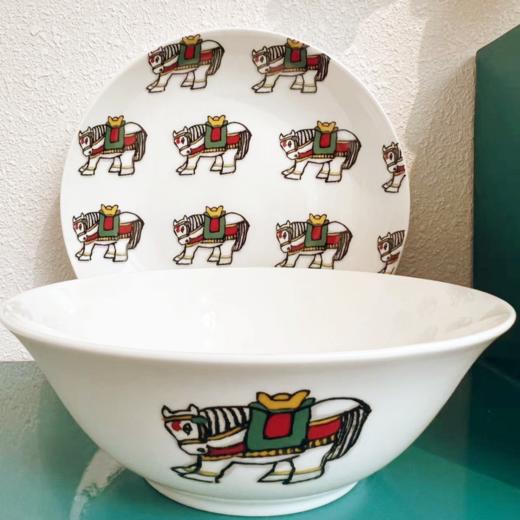 张国兴先生创作【马年暴富碗】【马年吉祥如意盘】马上暴富 高级骨瓷 商品图2