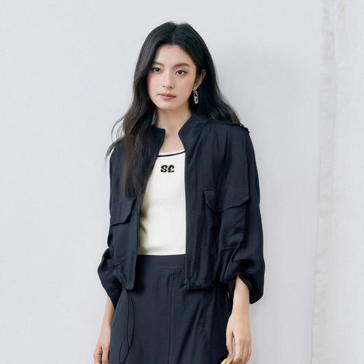 【商场同款】诗凡黎休闲工装短外套25秋新款抽绳上衣女3G7210901 商品图3
