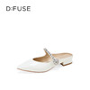 Dfuse迪芙斯2026春季新款尖头钻链半包头平跟穆勒拖鞋凉拖鞋舒适女鞋DFE1110025 商品缩略图5