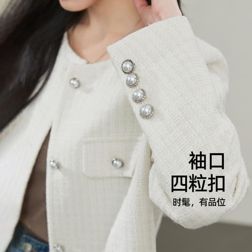 【降价亏本售！小香风外套】逸阳春秋时尚法式重工粗花呢小香风气质短款上衣3912 商品图4
