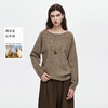 初棉一字领羊毛羊绒针织衫【HZ】 商品缩略图0