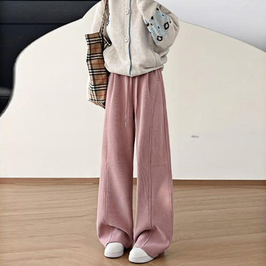 【合作款】垂感灯芯绒弯刀阔腿裤 商品图2