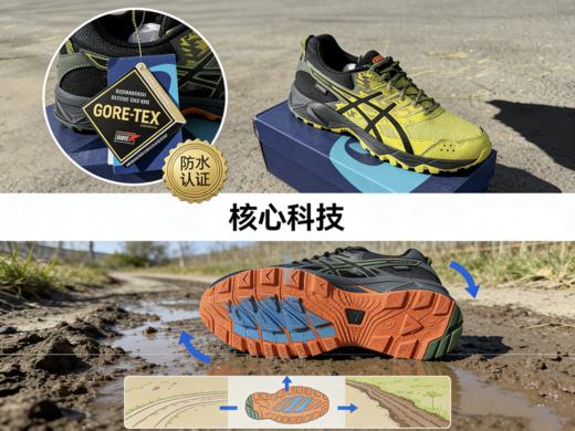 ASICS 亚瑟士T727N 男女款GORE-TEX越野跑鞋-Gel-Sonoma 3 GTX 【tbzg】（尺码偏小请拍大1-2码！！！） 商品图6