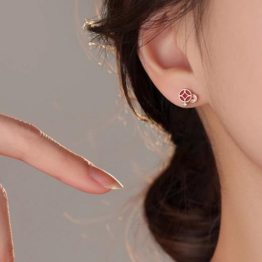 【马上暴富❗️钱币萌马耳钉】本命年新中式耳饰，独角兽财富叙事，将东方吉兆戴在耳畔，复古气质耳饰女本命年新年礼物QQ 商品图3