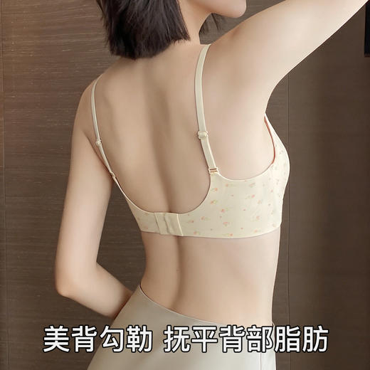 A1-【A-C杯】【甜美少女感 法式碎花蕾丝】舒适自然聚拢新年红无感内衣女文胸  花漾绯色/蕾丝物语 商品图10