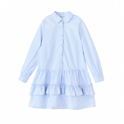 笛莎Deesha 童装女童连衣裙2026春新款衬衫式连衣裙 商品图4