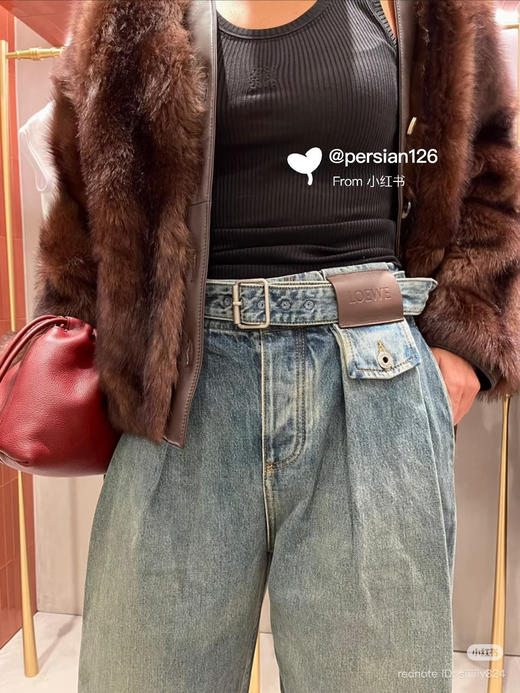 16-7独家圆正 Lew水洗蓝高腰单宁布牛仔裤 灯笼气球阔腿裤 我穿40码 商品图14