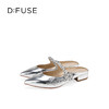 Dfuse迪芙斯2026春季新款尖头钻链半包头平跟穆勒拖鞋凉拖鞋舒适女鞋DFE1110025 商品缩略图12