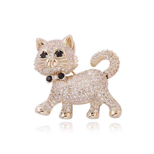 丁摩 日韩萌系可爱小猫胸针女猫咪衣饰胸花复古文艺物件 5ZF-0281 商品图4